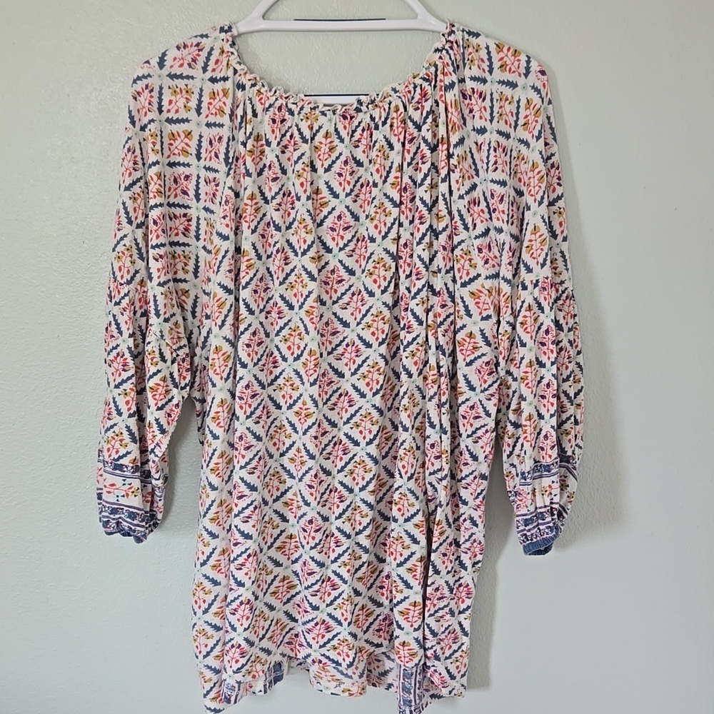Lucky Brand | Cotton/Linen Blend Top Size 2X - Picture 8 of 11